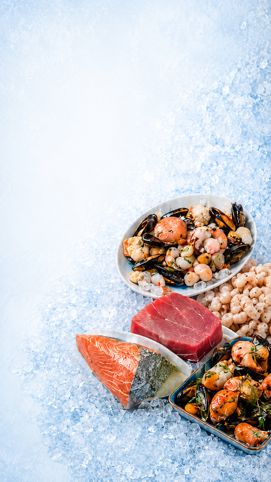 Ice Austral Seafood Mobile Background